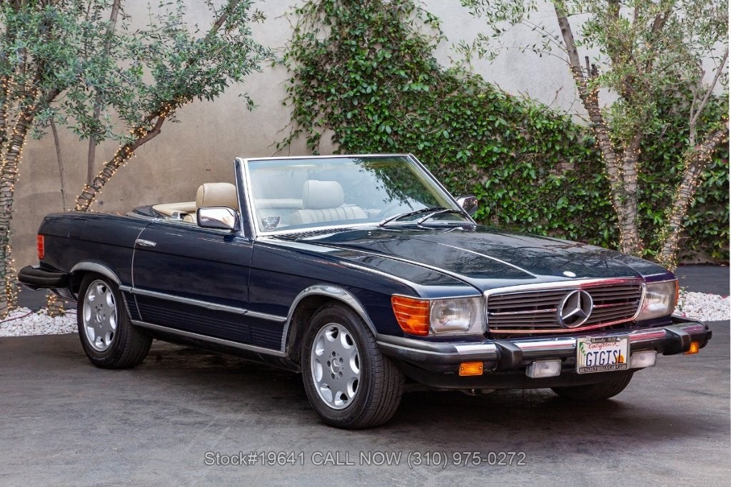 Mercedes-Benz 380SL 1983 Blauw | Goede Staat Incl. Hard Top, Auto's, Achterwielaandrijving, Cabriolet, Blauw, Leder