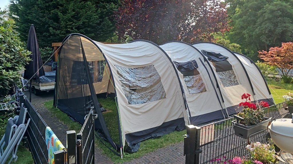 Ruime 6 persoons Obelink tent met gratis vouw/ bagage wagen., Ophalen, Gebruikt, Tot en met 6