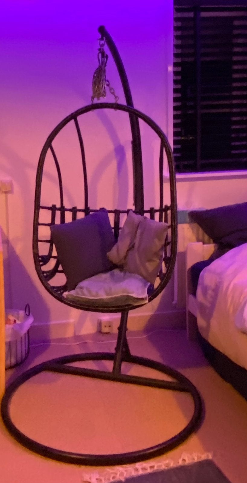 Sissy Boy Egg Chair Zwart met standaard, Ophalen, Gebruikt, Zwart, Metaal