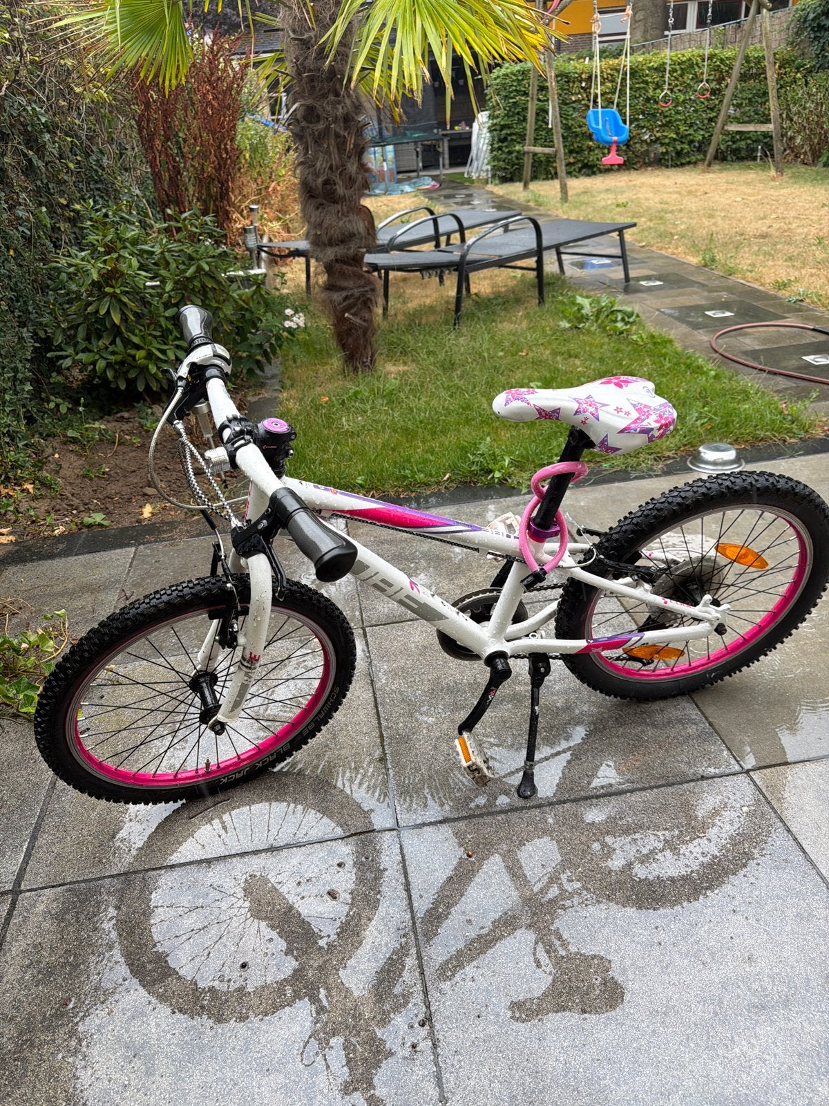 Cube Kinderfiets 20 inch - Wit/Roze, Ophalen, Gebruikt, Velgrem, 16 tot 20 inch
