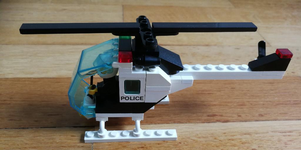 Lego 6642 politie helikopter incl. figuur - vintage -1988-, Gebruikt, Lego, Ophalen of Verzenden, Complete set