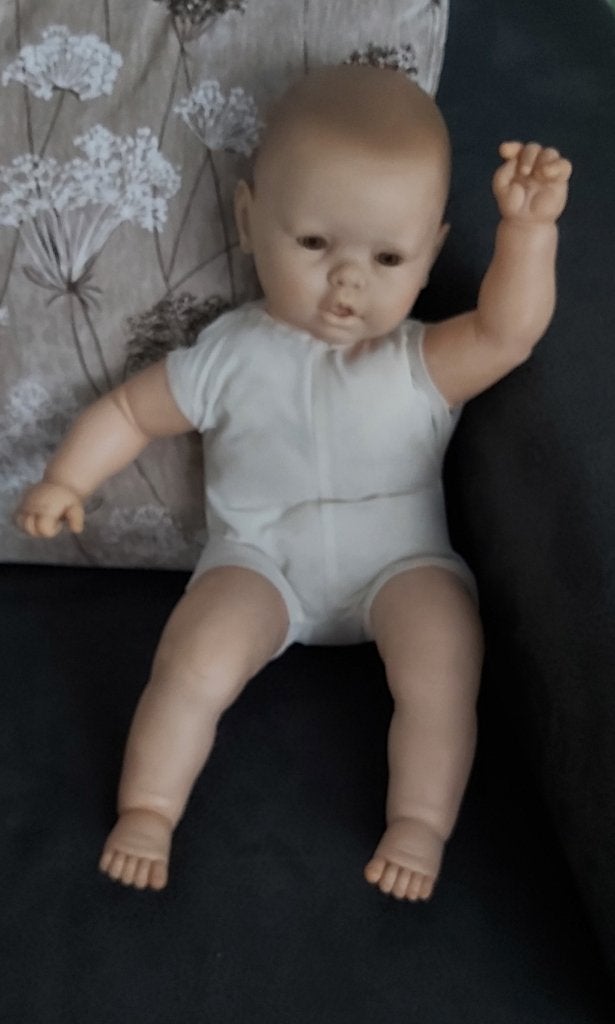 Vintage Spaanse Babypop B.B. (Made in Spain) Jaren 70/80., Ophalen of Verzenden, Gebruikt, Pop