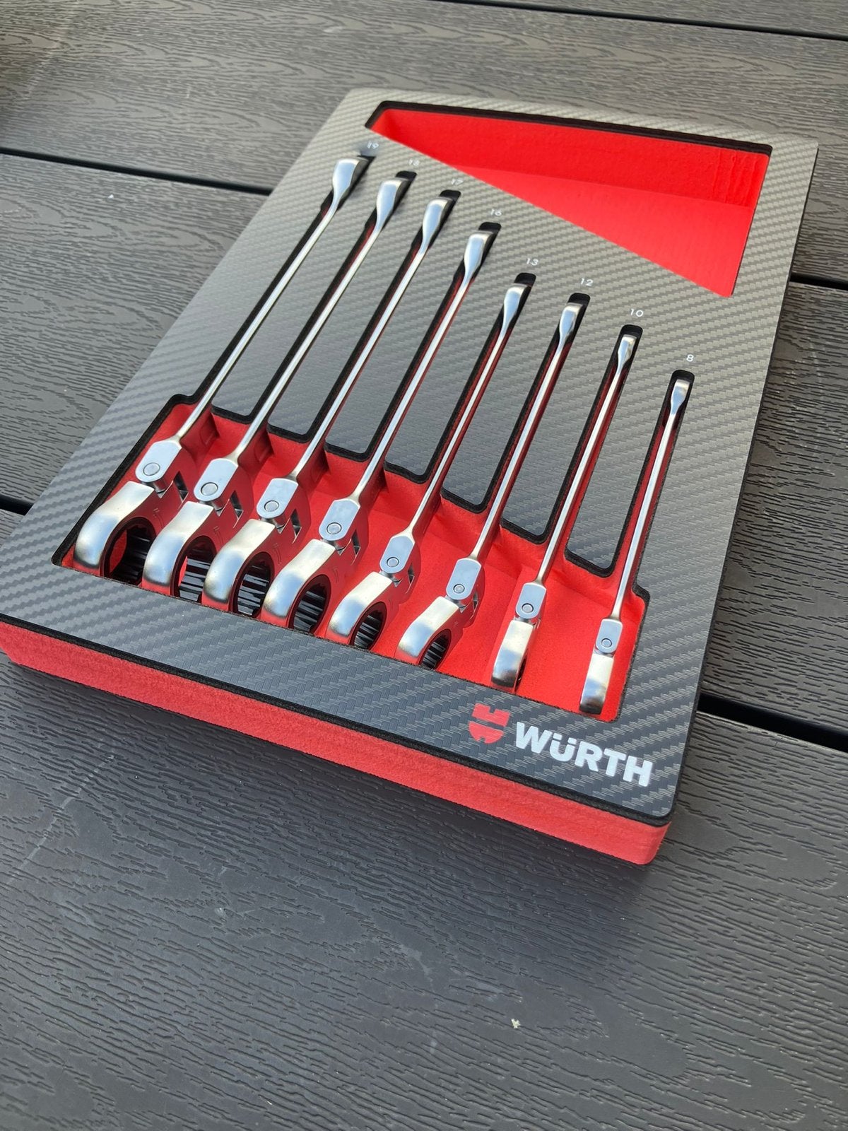Würth Zebra ratelsleutelset 8 delig - Nieuw, Ophalen of Verzenden, Nieuw, Sleutel/ratel, Overige merken