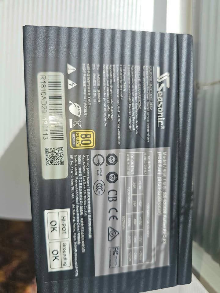 Seasonic S12II 620W PSU, Computers en Software, Interne voedingen, Ophalen of Verzenden, Zo goed als nieuw