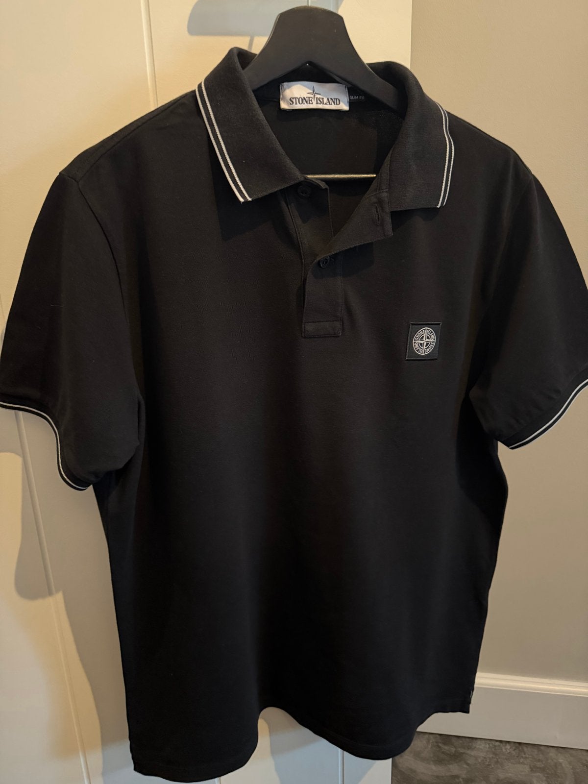 Stone Island Heren Polo Zwart Maat XL, Ophalen of Verzenden, Zo goed als nieuw, Maat 56/58 (XL), Zwart