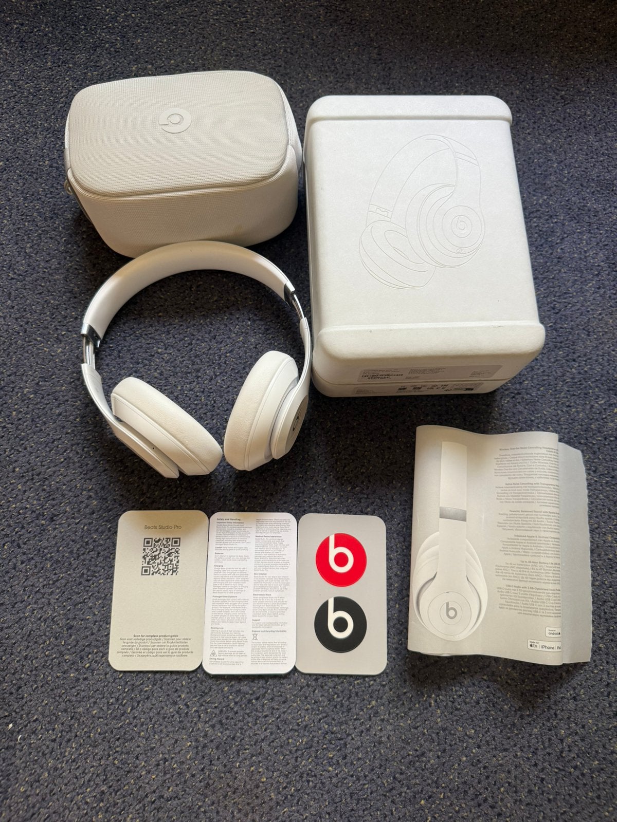Beats Studio Pro Wireless Headphones - All White (Full Box), Audio, Tv en Foto, Koptelefoons, Beats, Ophalen of Verzenden, Zo goed als nieuw
