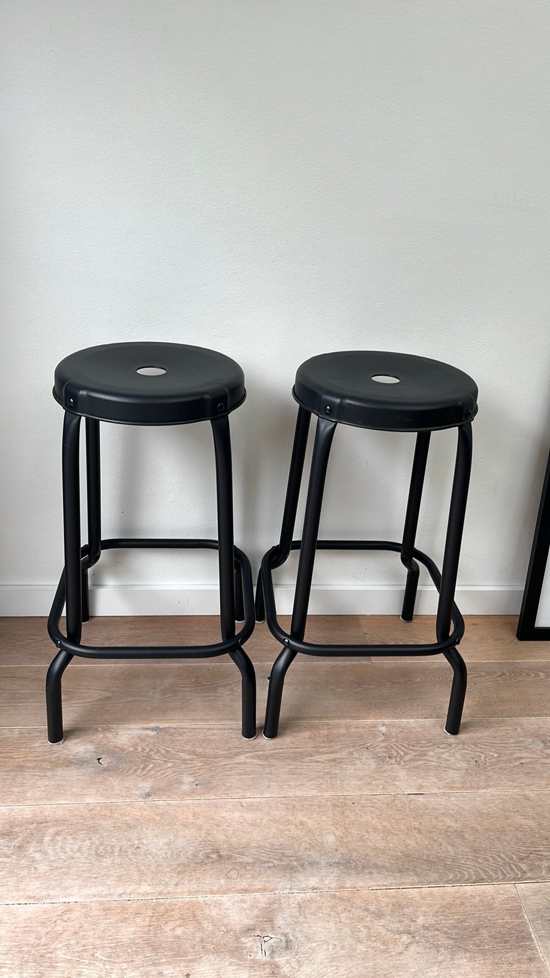 IKEA RÅSKOG barkrukken zwart – set van 2, Ophalen, Zo goed als nieuw