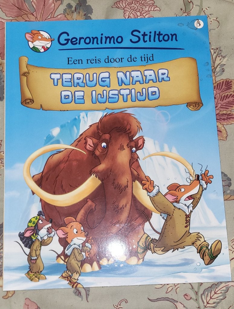 Geronino Stilton Een reis door de tijd Terug naat de ijstijd, Boeken, Gelezen, Geronimo Stilton, Verzenden, Eén stripboek
