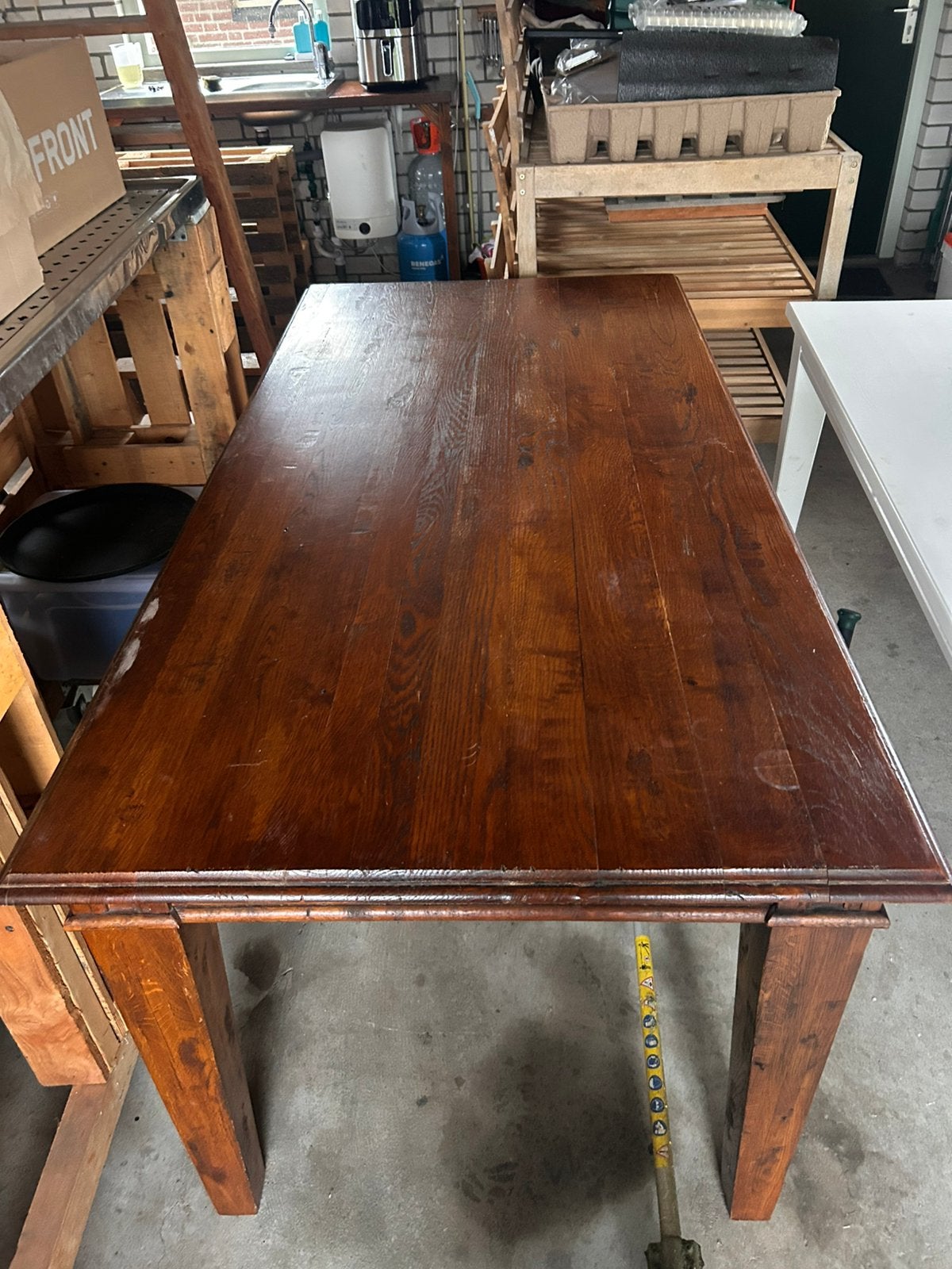 Eettafel hout, Ophalen, Gebruikt, Rechthoekig, 50 tot 100 cm