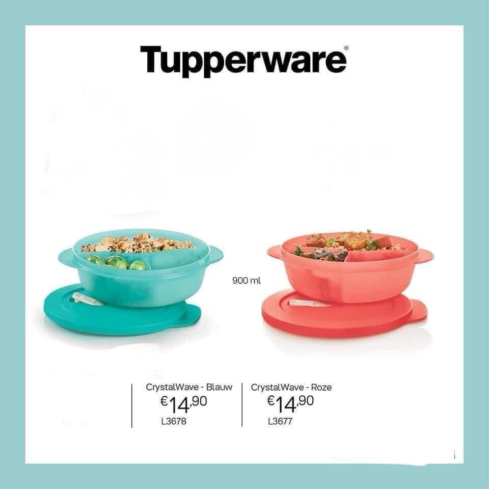 Tupperware Crystalwave Magnetron bakje # 900 ml, Ophalen of Verzenden, Nieuw, Bak of Kom