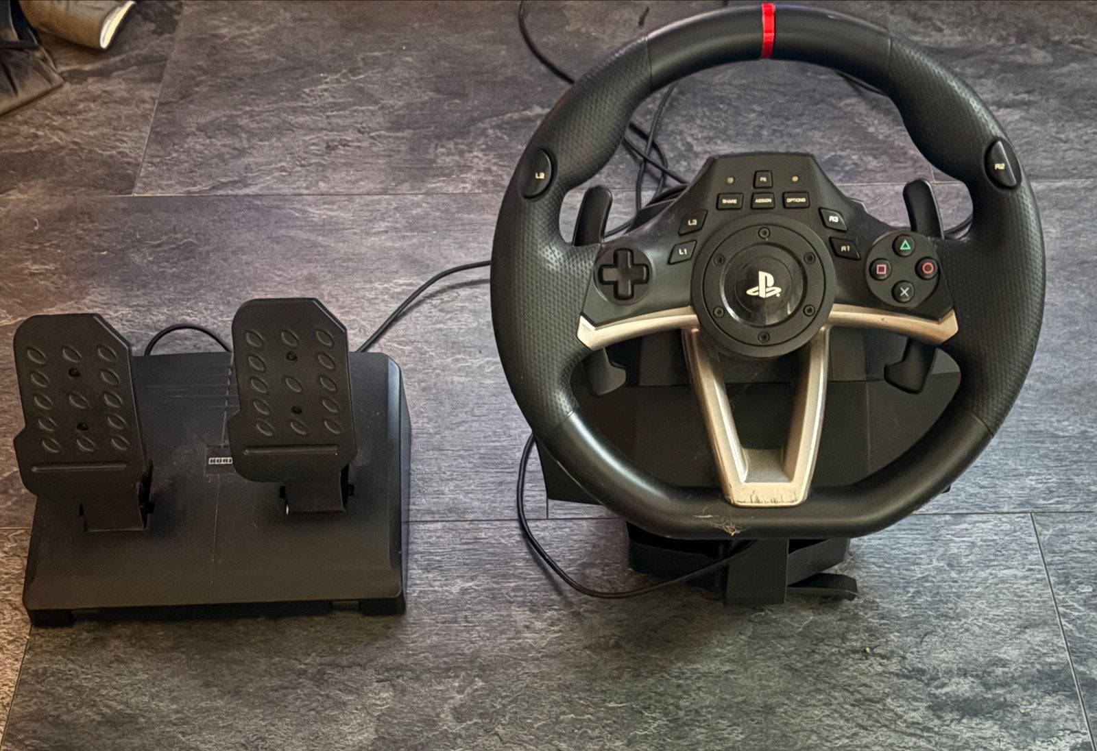 Hori Racing Wheel Apex voor PS4/PS3/PC met pedalen, Ophalen of Verzenden, Gebruikt, Stuur of Pedalen, PlayStation 3