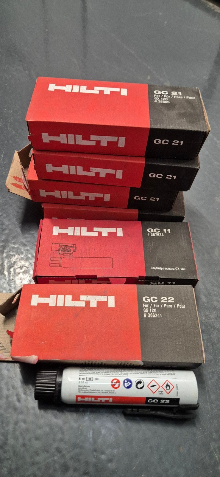 Hilti gaspatronen GC 21, GC 22, GC 11 GX120, Verzenden, Nieuw