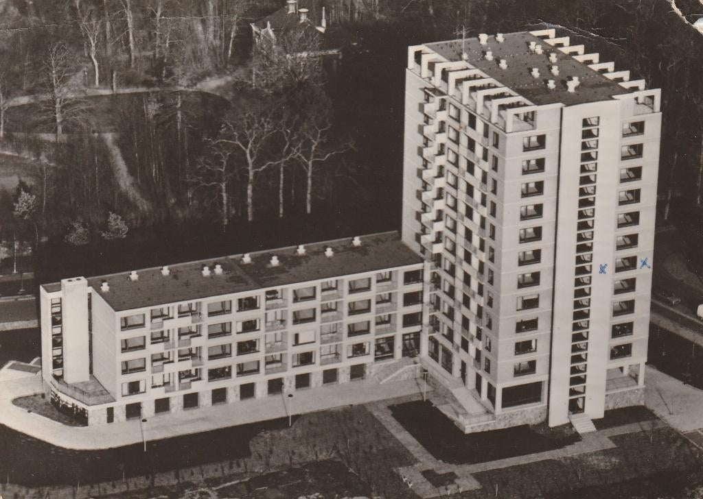 Groningen      Groenestein Flat, Ophalen of Verzenden, 1940 tot 1960, Gelopen, Groningen