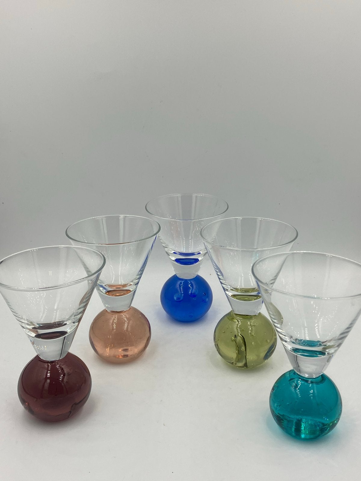 Vintage Borrelglaasjes “Bubble Ball” (5x), Verzamelen, Ophalen of Verzenden, Borrel- of Shotglas