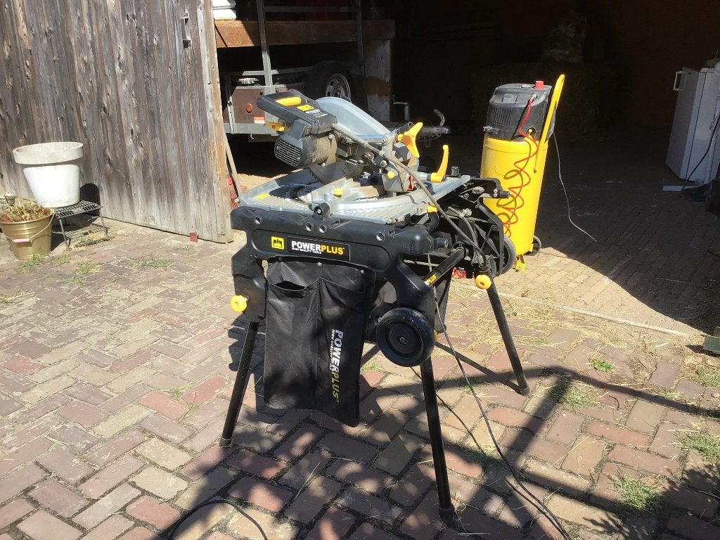 Power plus zaagmachine, Doe-het-zelf en Verbouw, Gereedschap | Zaagmachines, Ophalen, Gebruikt, Cirkelzaag, Power Plus