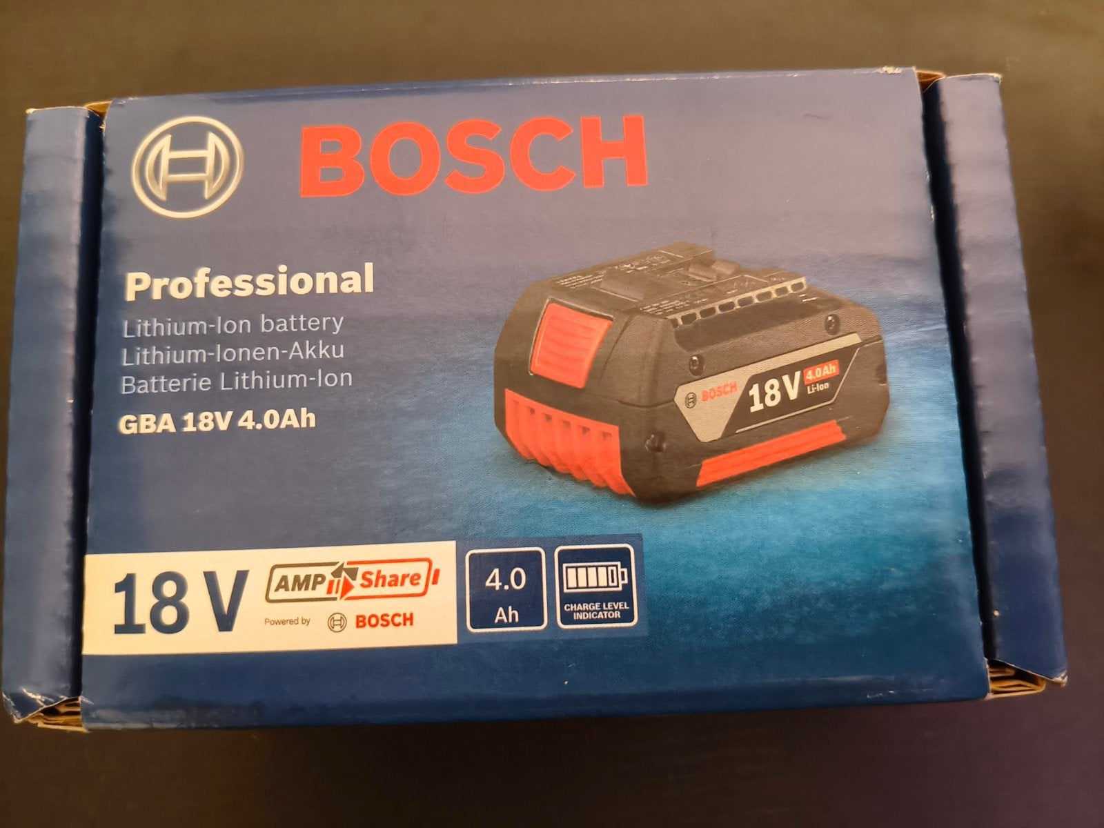 Bosch GBA 18v 4ah accu nieuw in doos, Ophalen of Verzenden, Nieuw