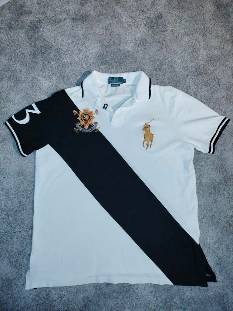 Ralph Lauren Polo Shirt Zwart/Wit Maat M, Maat 52/54 (L), Zwart, Ralph Lauren, Ophalen of Verzenden