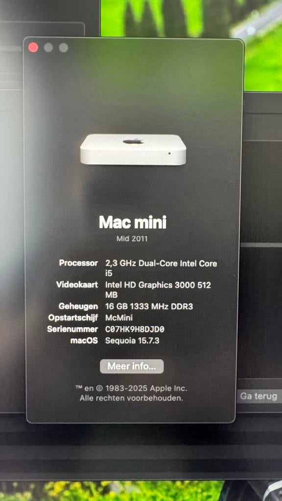 Mac mini mid 2011, Computers en Software, Apple Desktops, Gebruikt, 2 tot 3 Ghz, SSD, Ophalen of Verzenden