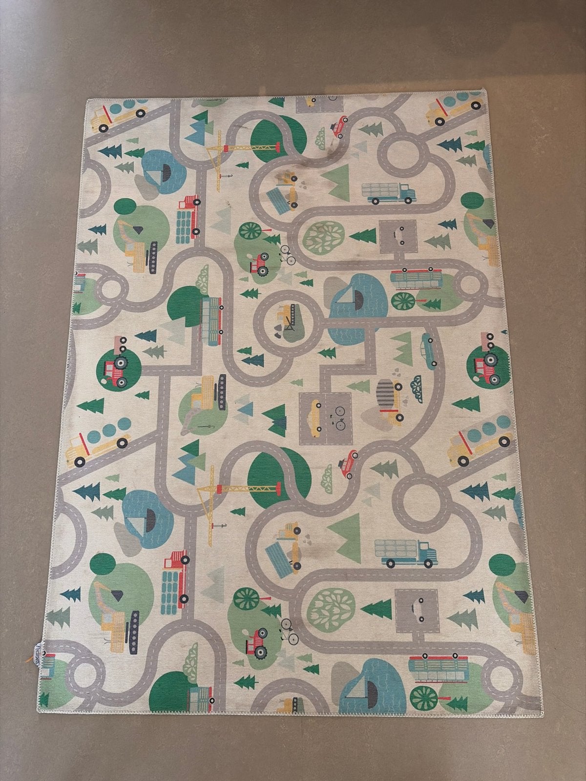 Speelkleed met wegen en voertuigen, Ophalen, Gebruikt, 100 tot 150 cm, 50 tot 100 cm