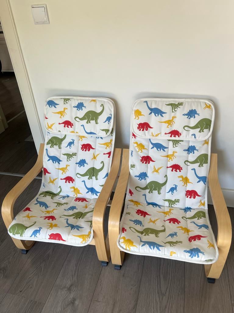 2x Ikea kinderstoel met dinosaurus hoes, Ophalen, Zo goed als nieuw, Overige typen