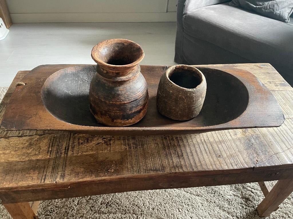 Stoere houten trog, Ophalen of Verzenden, Zo goed als nieuw, Bruin, Hout