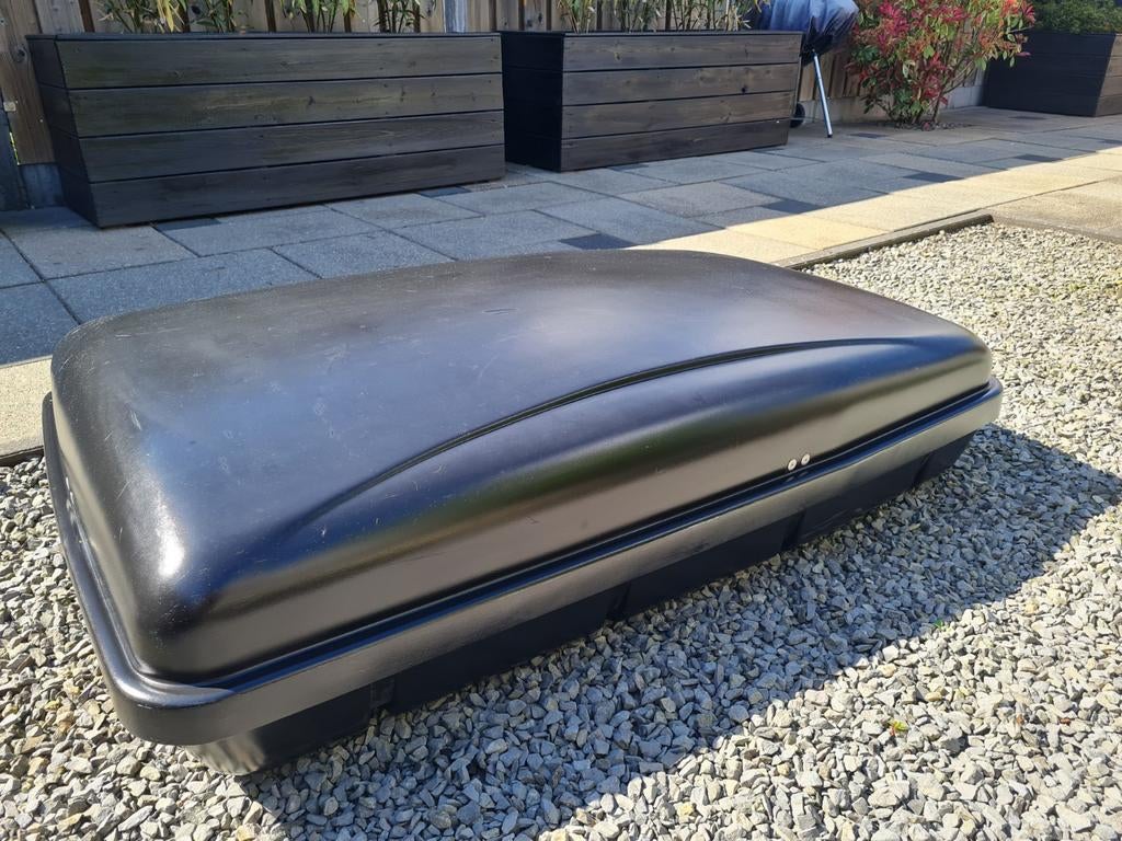 Dakkoffer zwart 130x85x30 cm met bevestigingsbeugels, Ophalen, Gebruikt
