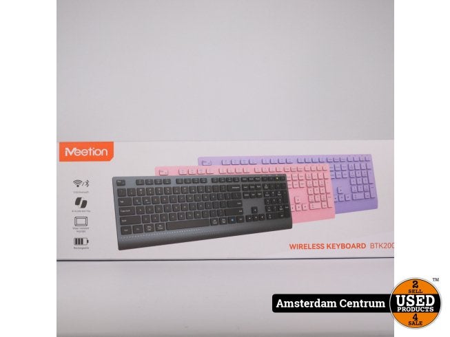 Meetion BTK2000 Wireless Keyboard Black - Nieuw
