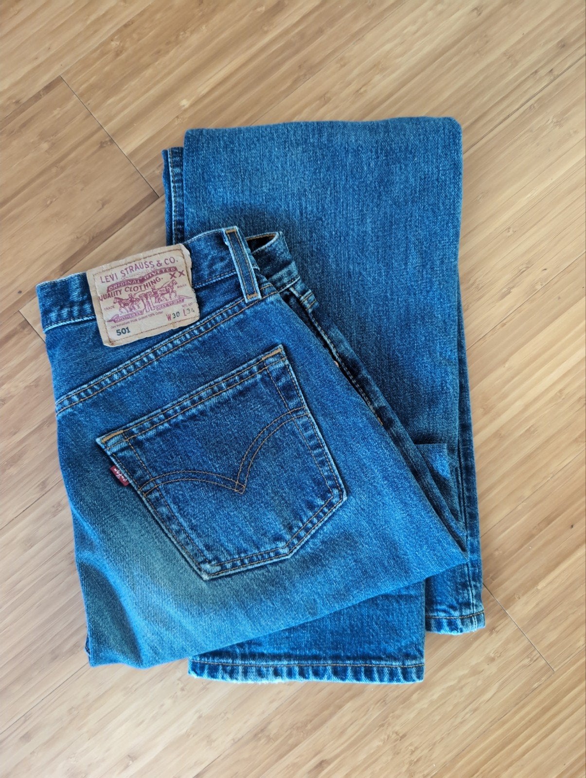 Levis 501 Jeans - Maat 32-34 - goede staat, Blauw, Ophalen of Verzenden, Levis, W33 - W34 (confectie 48/50)