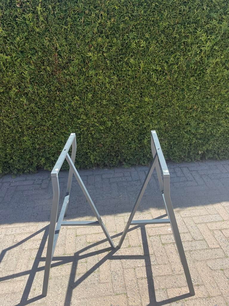 Tafelpoten / Schragen voor tafelblad, Huis en Inrichting, Ophalen, Tafelpoot, Gebruikt, Minder dan 50 cm