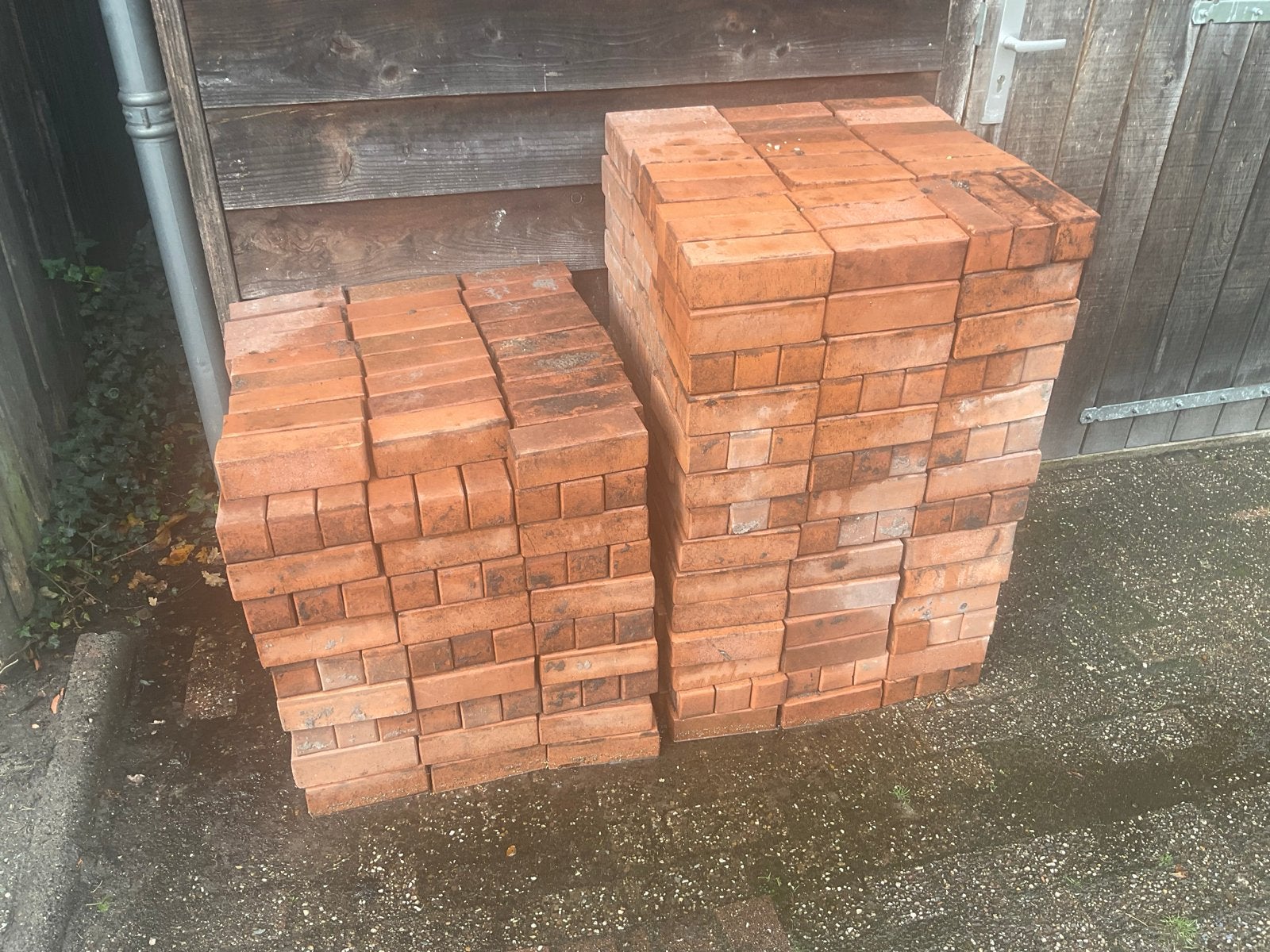 Dikformaat Gebakken  Klinkers Rood7x7x21 cm - 9,5 m², Ophalen, Overige materialen, Gebruikt, Klinkers