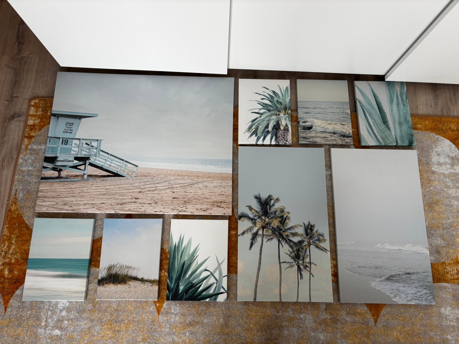 Ikea Pjätteryd strand set 9 delig, Ophalen, Zo goed als nieuw, Minder dan 50 cm, Schilderij