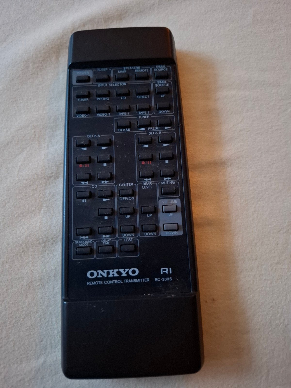 Originele Onkyo RC-209S Afstandsbediening (RI) – Getest en w, Ophalen of Verzenden, Gebruikt, Origineel, Dvd