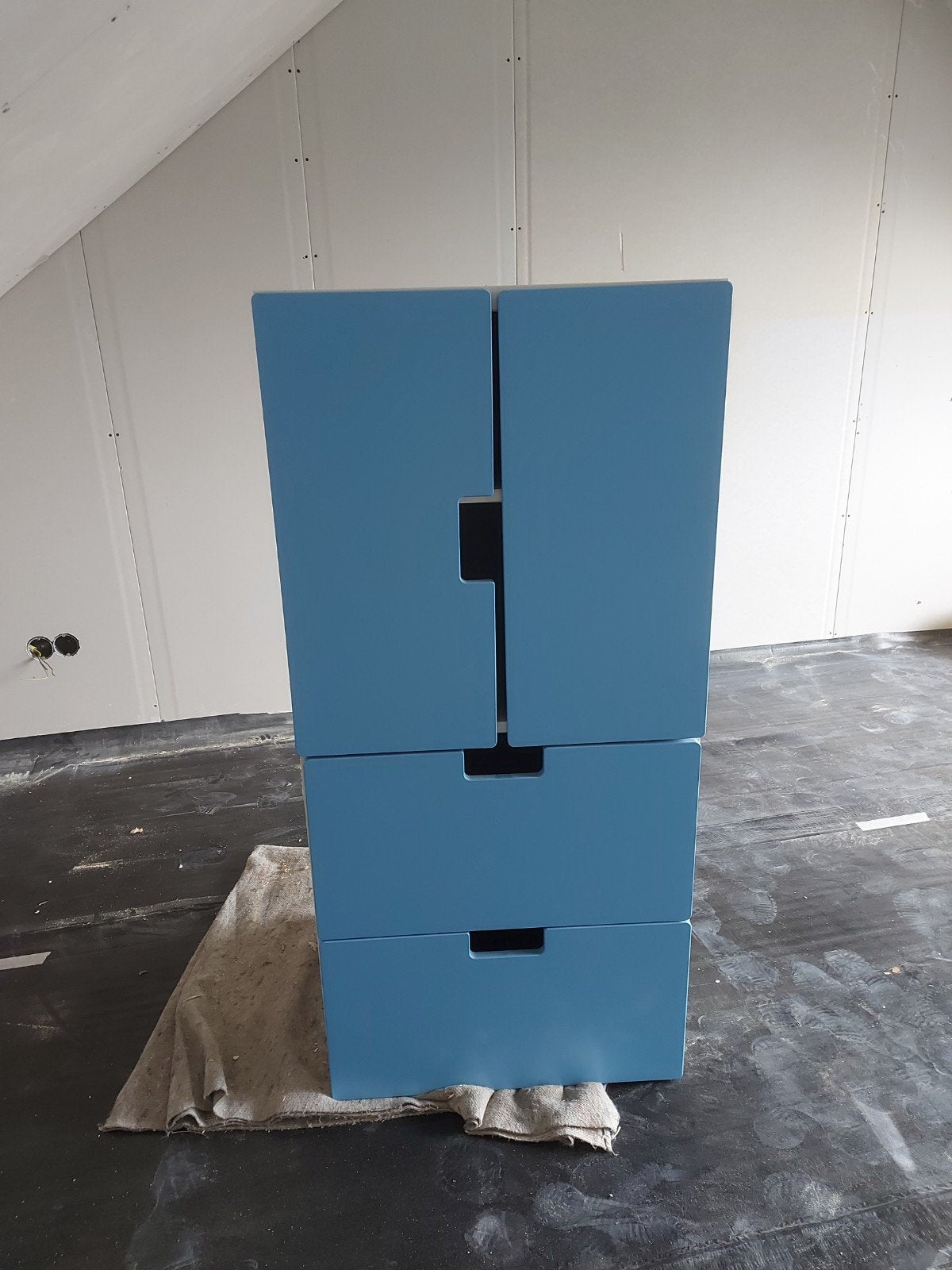 Ikea Stuva - Compacte kast met lades en deuren - Blauw/Wit, Ophalen, Zo goed als nieuw