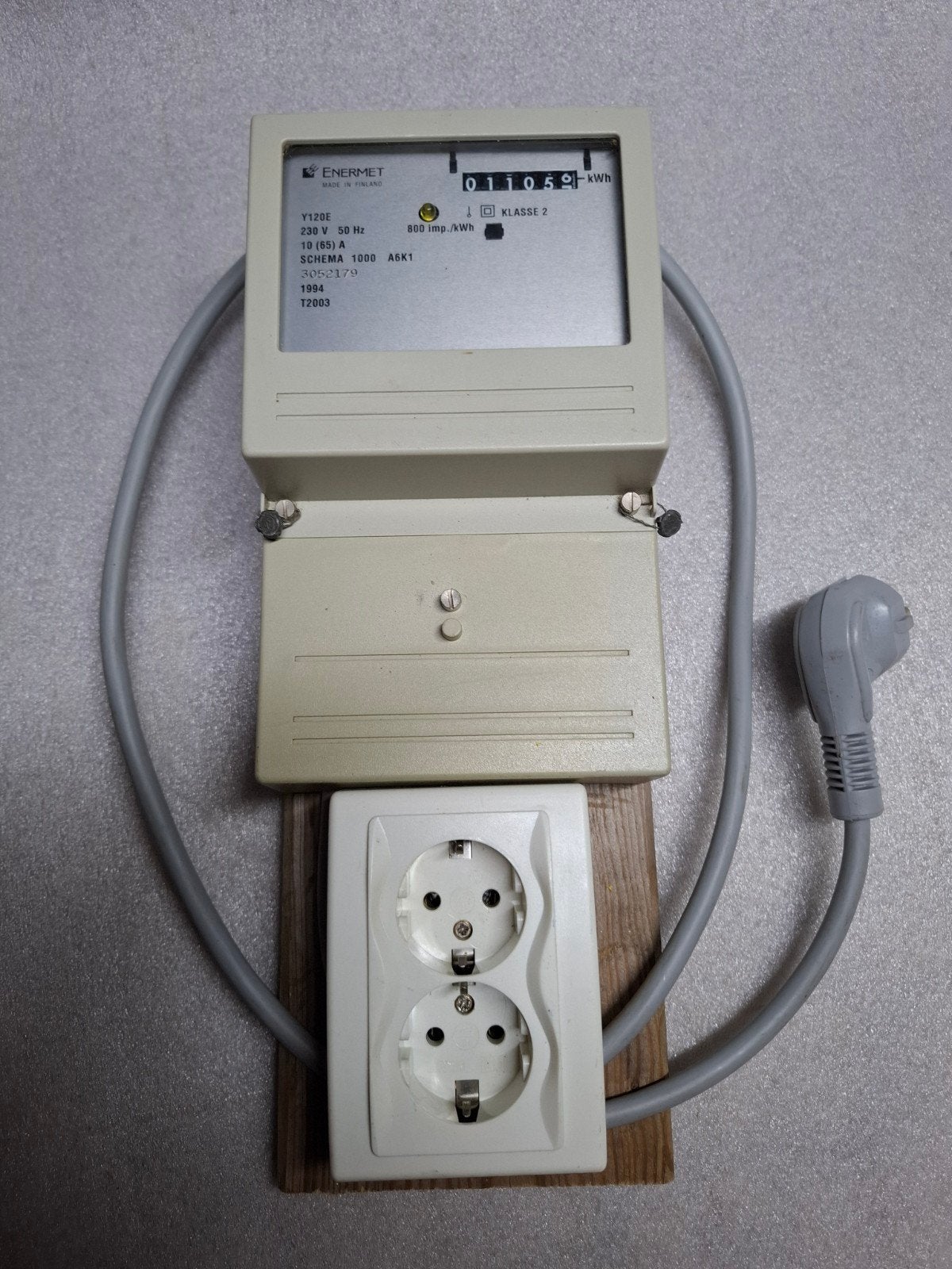 Tussenmeter 1 fase meter, Ophalen of Verzenden, Zo goed als nieuw, Elektriciteit