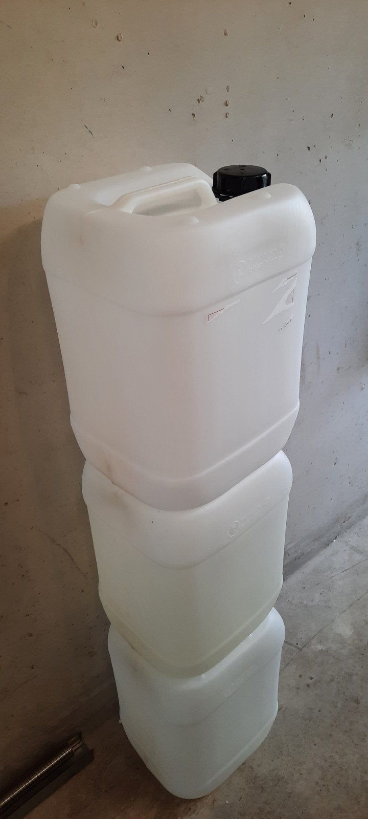 Jerrycan 20 liter - Wit  €7 los 3voor €15, Ophalen, Gebruikt, Overige typen, Minder dan 50 cm