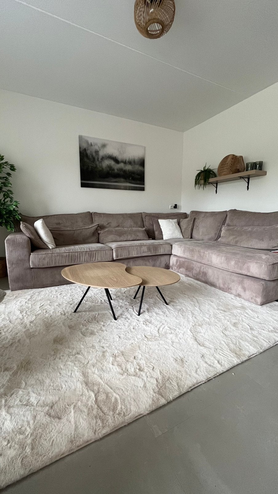 Salontafel Saya van Goossens, organische vorm (set van 2), Ophalen, Zo goed als nieuw, Rechthoekig, 50 tot 100 cm