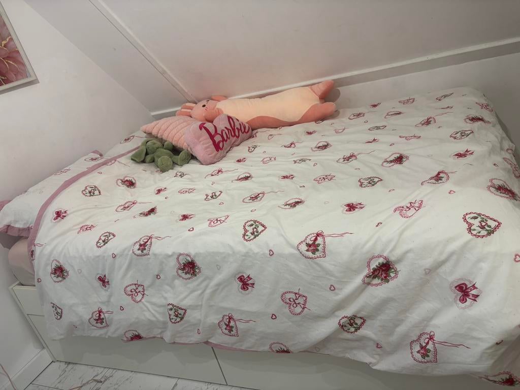 bed 140/200, Ophalen of Verzenden, Gebruikt, Overige maten, Wit