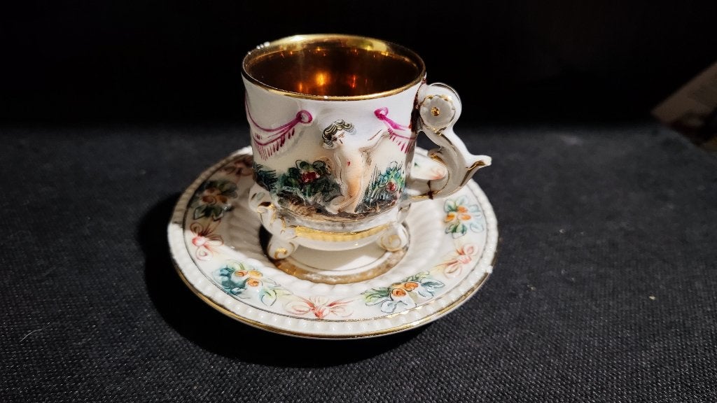 Vintage R. Capodimonte Italy Demitasse Espresso Cup, Verzenden, Gebruiksvoorwerp