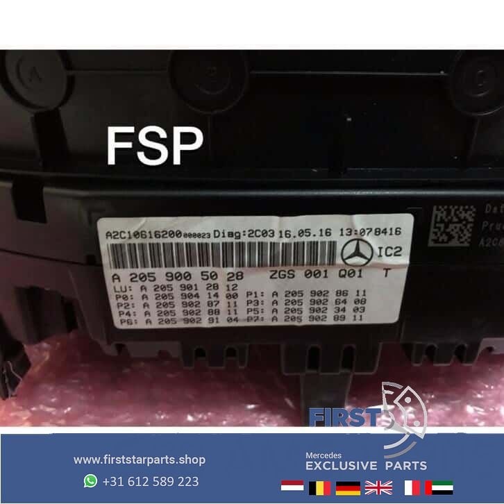 W205 C63 AMG edition Tellerklok Mercedes C Klasse 2014-2018, Gebruikt, -, Ophalen of Verzenden, -