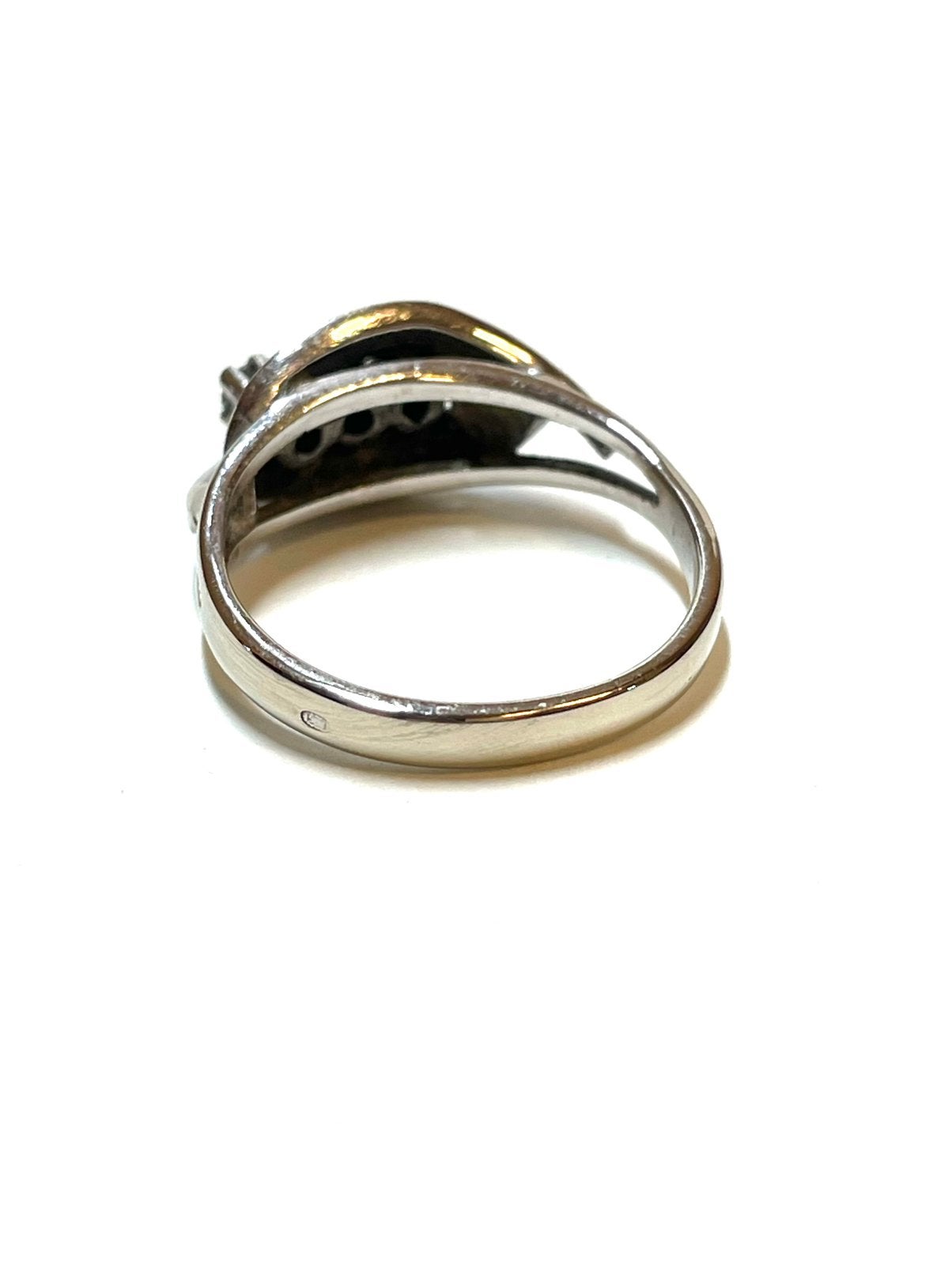 14k witgouden ring met diamanten, -, -, Ophalen of Verzenden, Dame