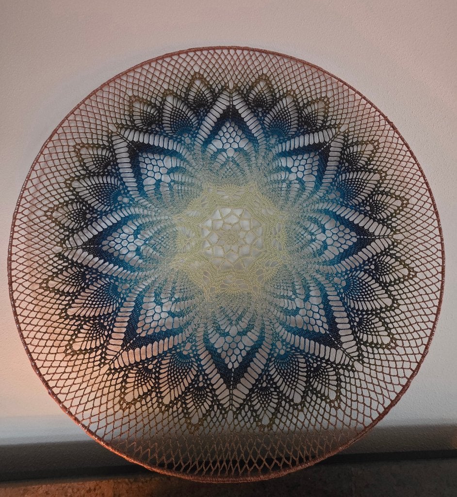 Mandala haakwerk, 1 meter doorsnede voor aan de muur., Ophalen, Boho, Textiel, Nieuw