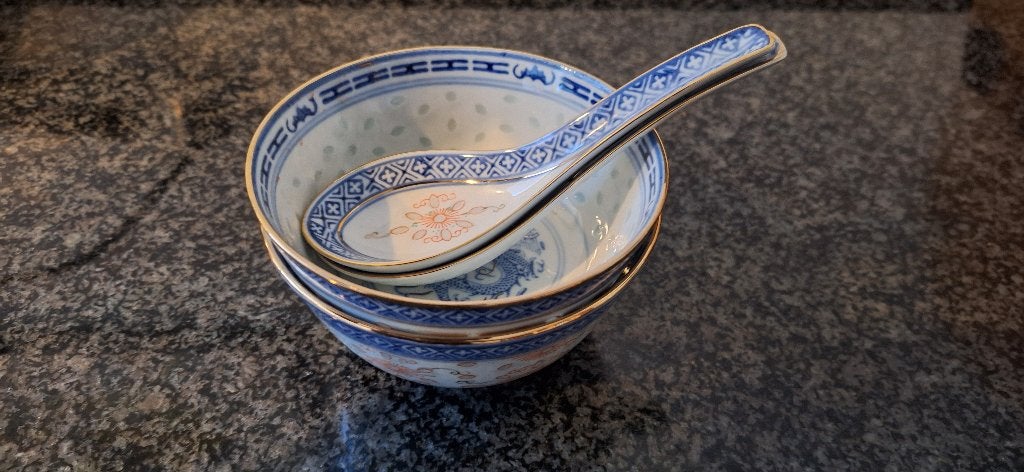 Oosterse Kommen met Lepel, Ophalen of Verzenden
