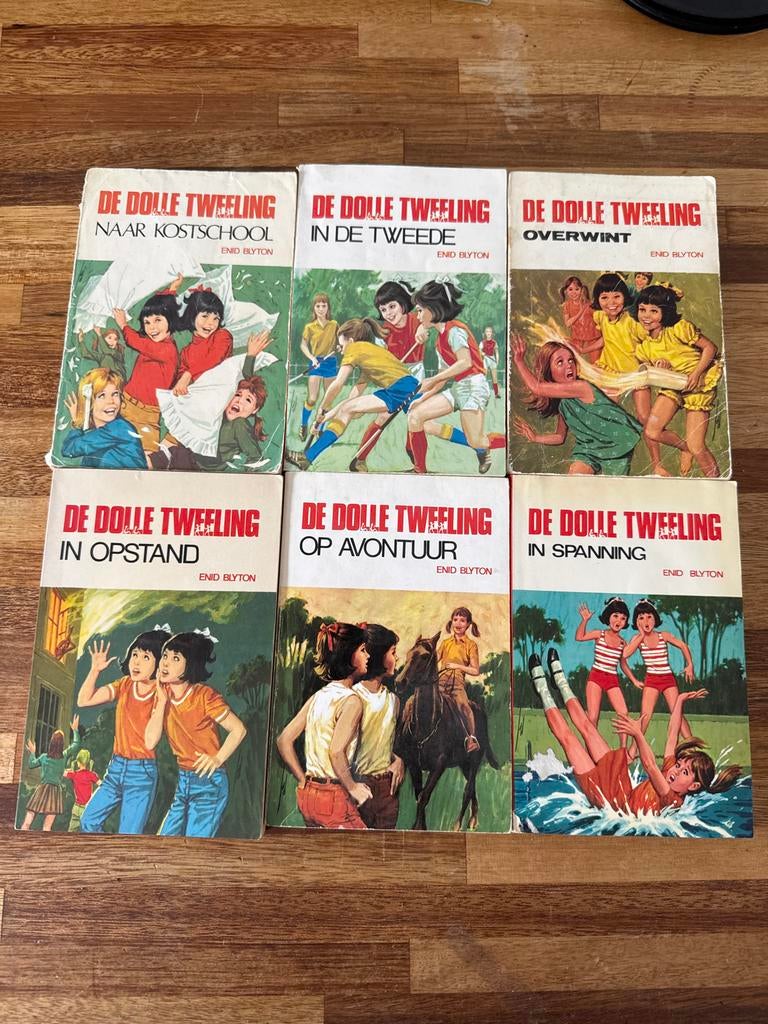 De Dolle Tweeling - Complete Serie (6 boeken) - Enid Blyton, Boeken, Ophalen of Verzenden, Gelezen, Fictie algemeen