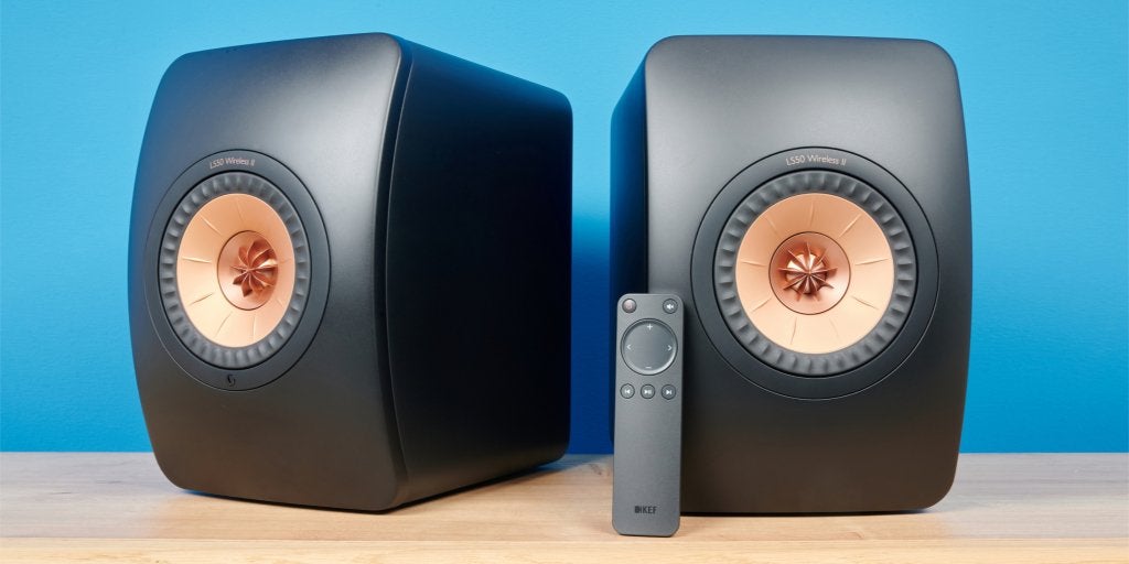 KEF LS50 Wireless II met originele KEF stands, Zo goed als nieuw, 120 watt of meer, Front, Rear of Stereo speakers, Ophalen