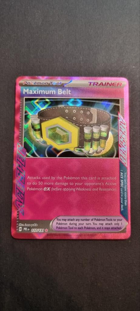Maximum Belt 117/131 Prismatic Evolutions (PRE 117), Ophalen of Verzenden, Zo goed als nieuw, Losse kaart, Foil