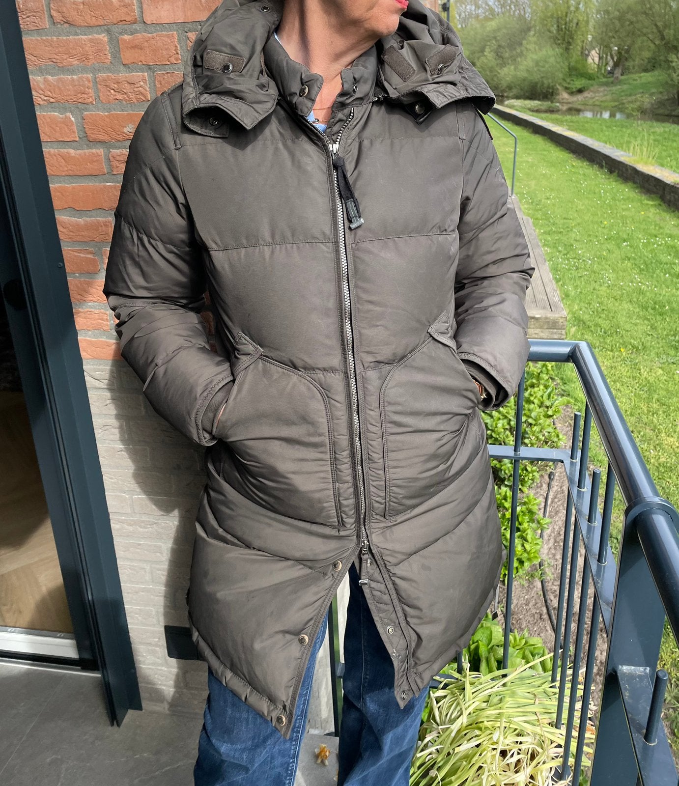Parajumpers dames winterjas maat L groen | warme parka, Ophalen of Verzenden, Gedragen, Maat 42/44 (L), Groen