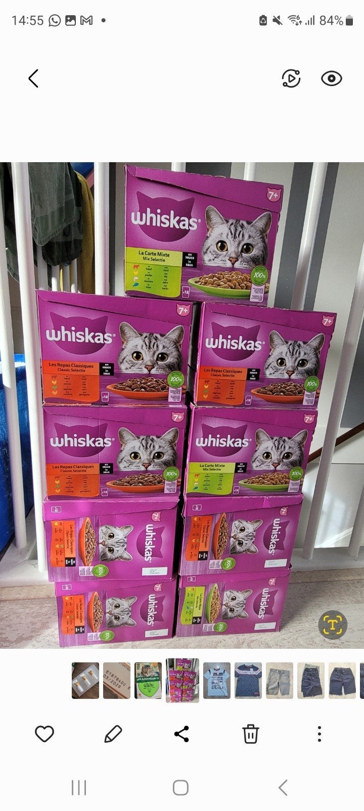 Whiskas 9 packs - 35 eur for all only self pick up, Ophalen