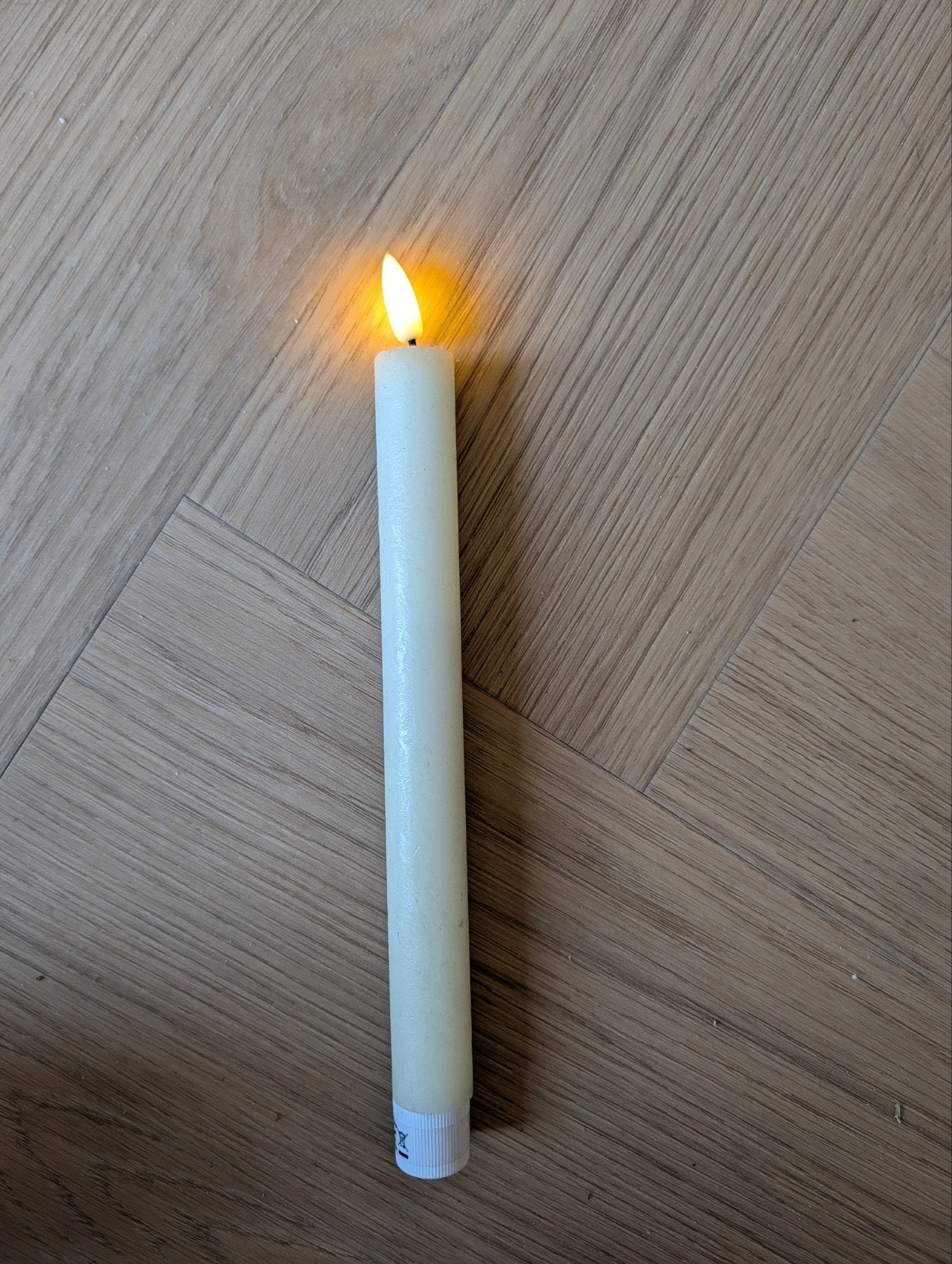 Elektrische dinerkaars, Ophalen, Kunststof, Wit, Nieuw