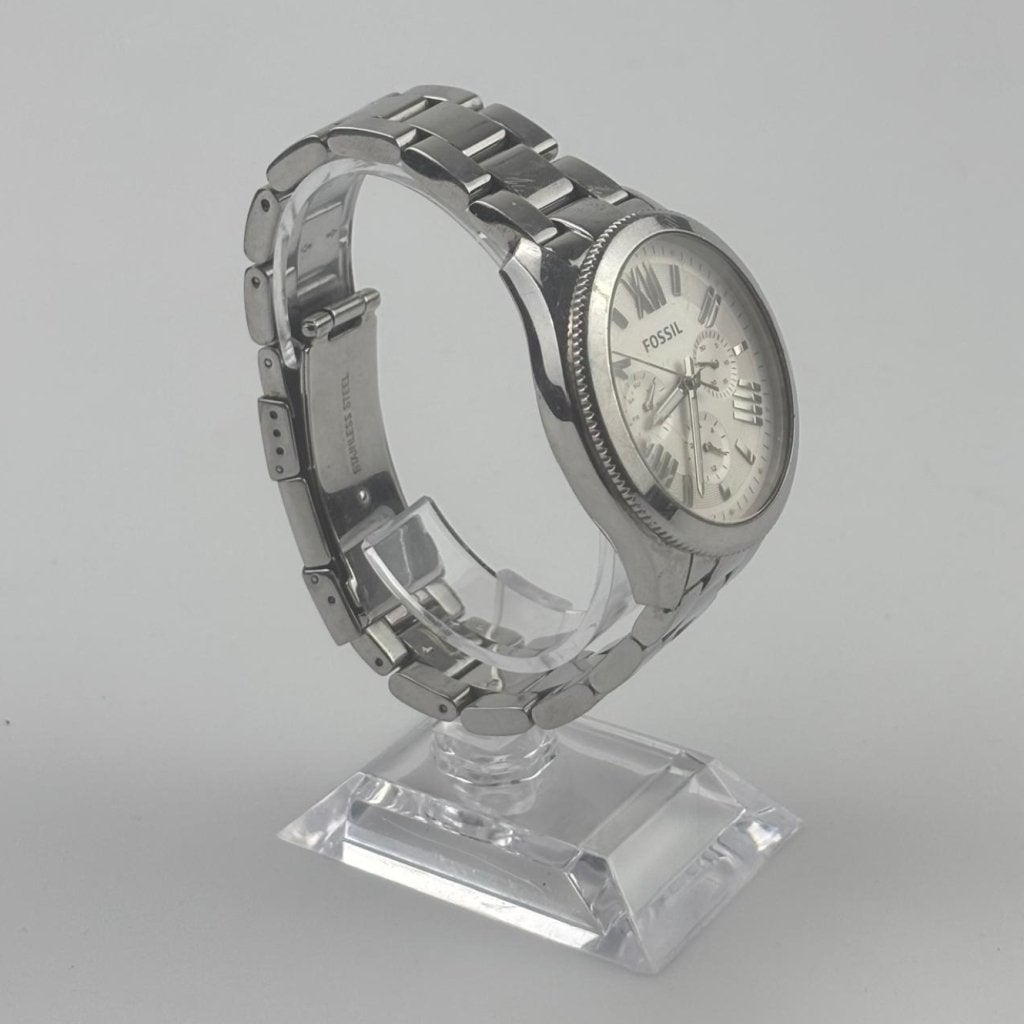 Fossil 741309 Herenhorloge Zilverkleurig | Batterij leeg, Fossil, Zo goed als nieuw, Support@fossil.com, 901 S. Central Expressway
Richardson, TX 75080
United States