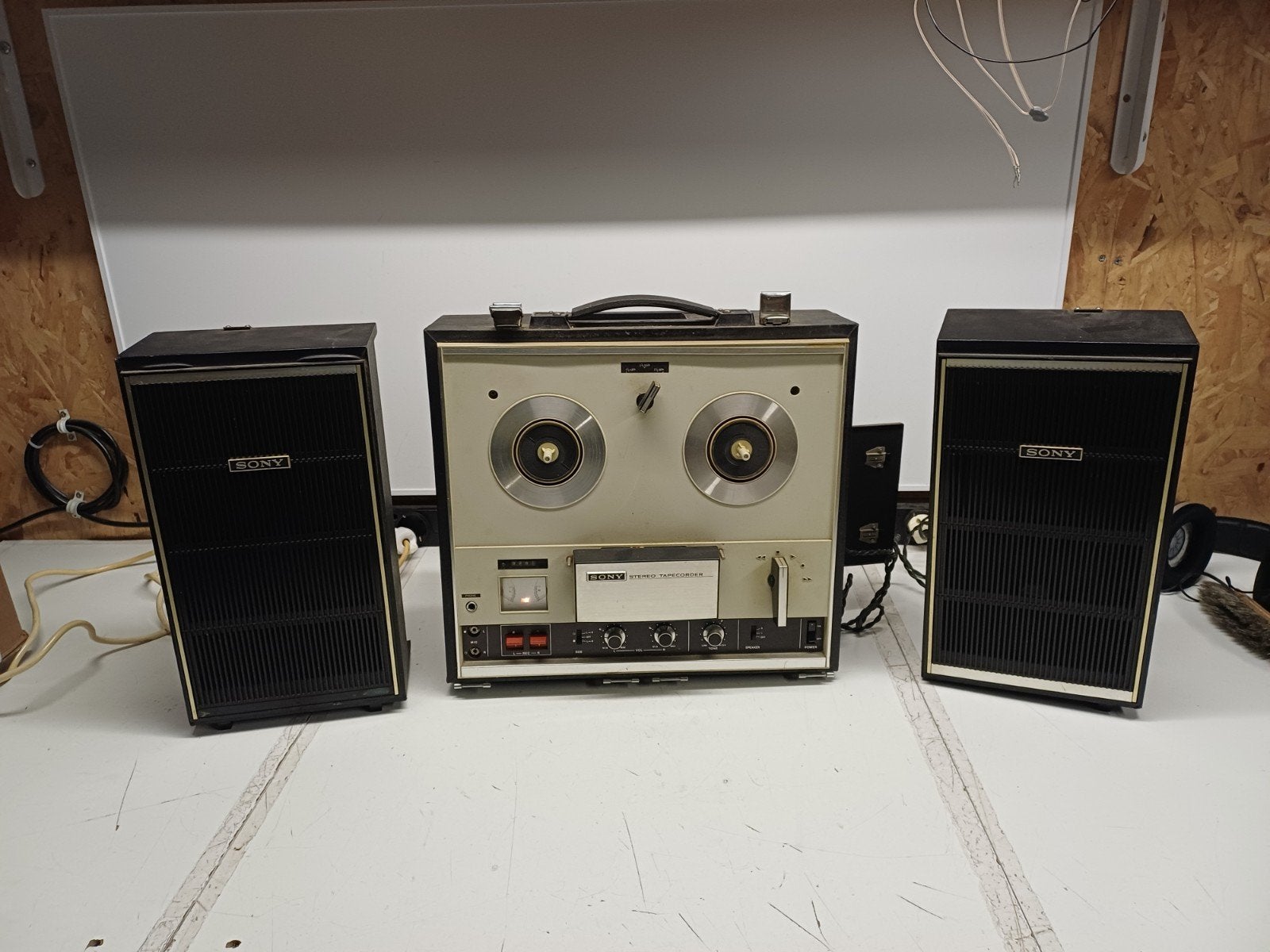Sony TC-252 bandrecorder compleet - Gaat aan, werkt niet, Ophalen of Verzenden, Bandrecorder
